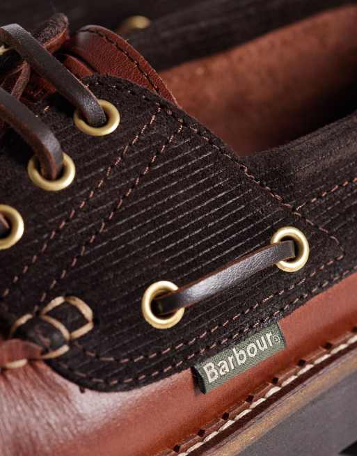 Barbour Darras boat shoes in dark brown, 5 of 5