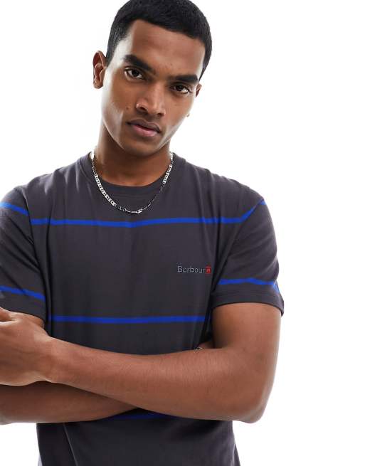 Barbour – Dart – Mörkgrå randig t-shirt