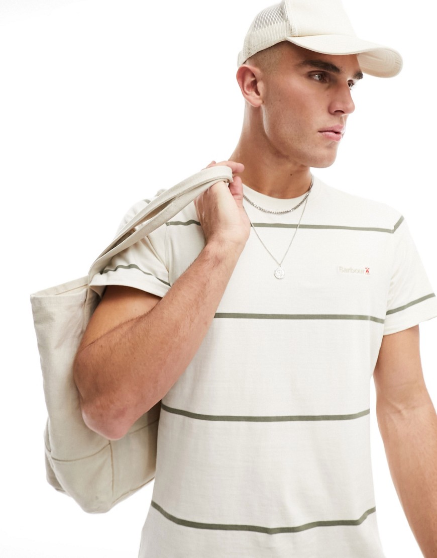 Barbour Dart striped t-shirt in white