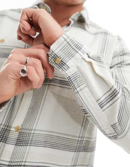Barbour Dartmouth check shirt in white/grey, 3 of 4