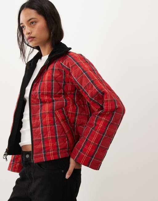 Barbour Dawn reversible tartan check jacket in black/red, 2 of 4