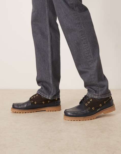 Barbour Deck boat shoe in navy - view 1