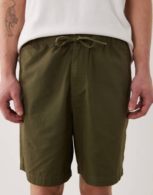 Barbour Declan patch drawstring short in khaki, 3 of 5