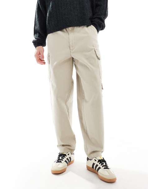 Barbour Deepdale relaxed canvas pants in khaki - view 1