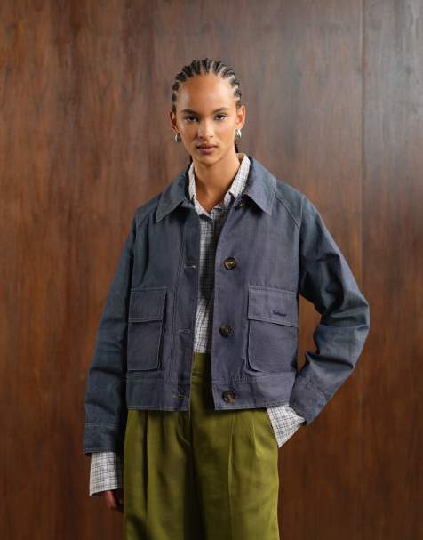 Barbour demi showerproof jacket in indigo/hessian tartan - view 1