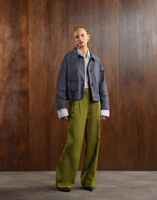 Barbour demi showerproof jacket in indigo/hessian tartan