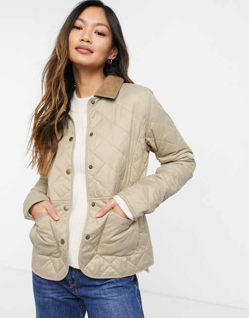 Barbour Deveron quilt jacket in cream