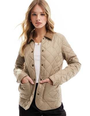 Barbour Deveron quilted jacket in light beige