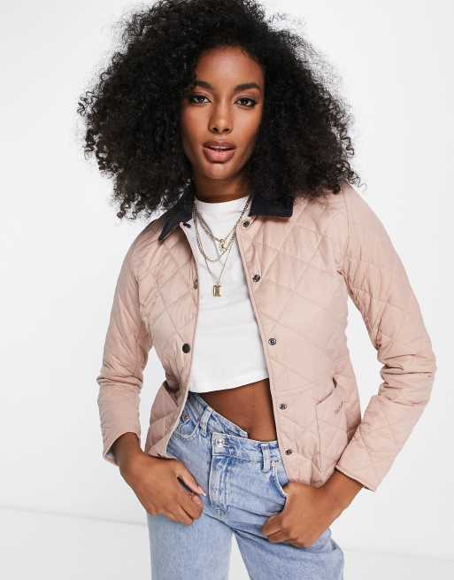 Pale pink barbour jacket on sale