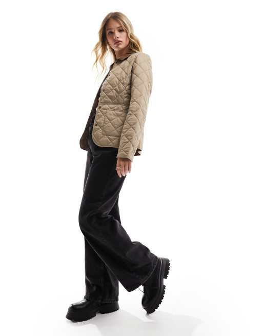 Barbour – Deveron – Steppjacke in Hellbeige, 3 von 4