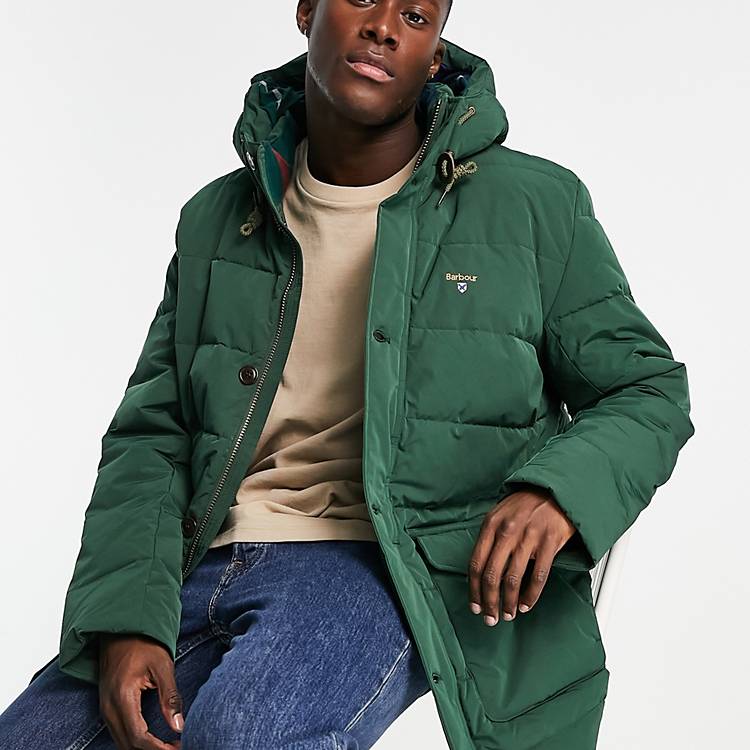 trojansk hest Glorious lommelygter Barbour Digby quilted parka coat in green | ASOS