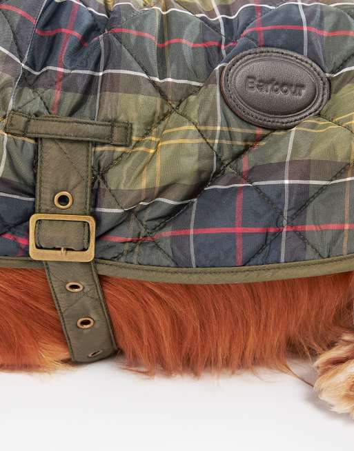 Barbour dog tartan check coat in green, 4 of 5