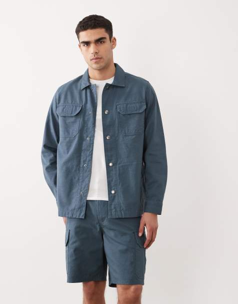 Barbour Draftmen relaxed cargo short in blue - view 1