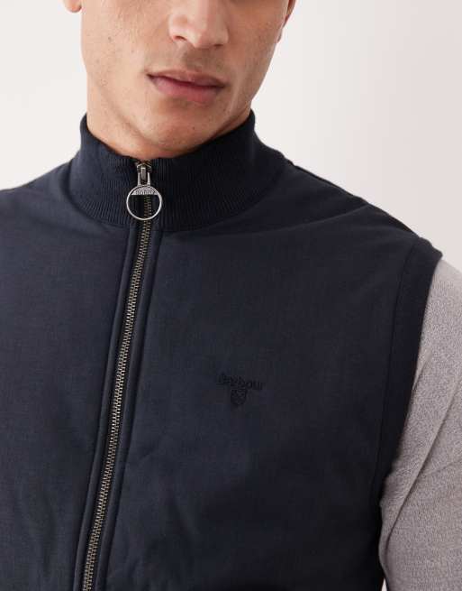 Barbour dryburn knitted gilet in navy, 5 of 5