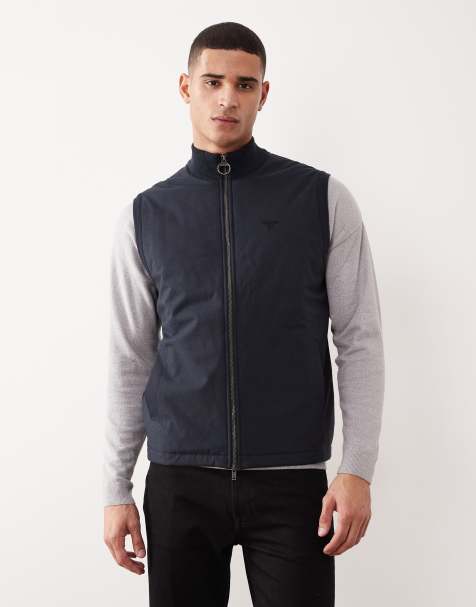 Barbour dryburn knitted vest in navy - view 1