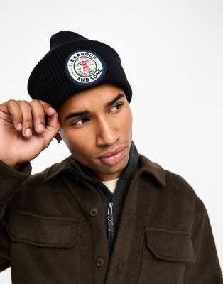 Barbour Dunford beanie in navy - ASOS Price Checker