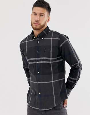 barbour dunoon shirt grey 