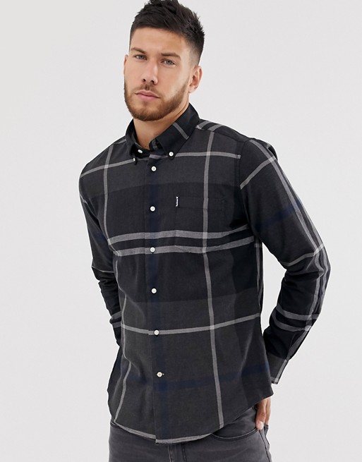 Barbour Dunoon large check shirt in grey
