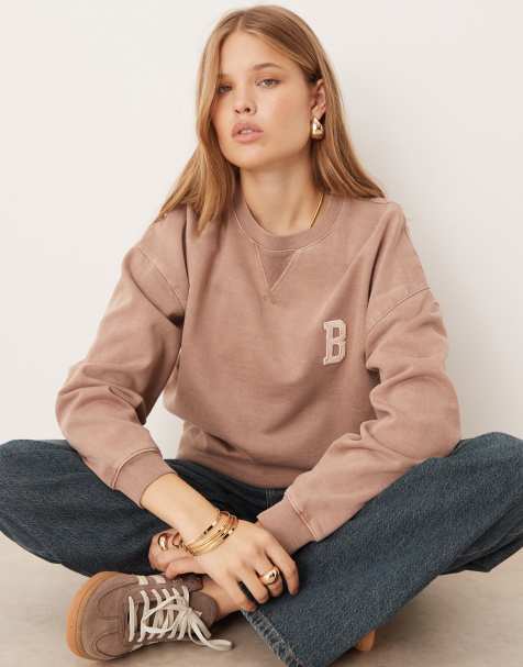 Barbour Elisha sweatshirt in military brown - BROWN - view 1