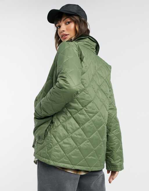 Green quilted store barbour jacket