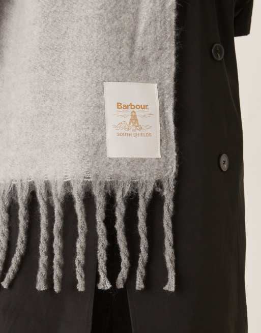 Barbour Ellison scarf in light grey , 2 of 3