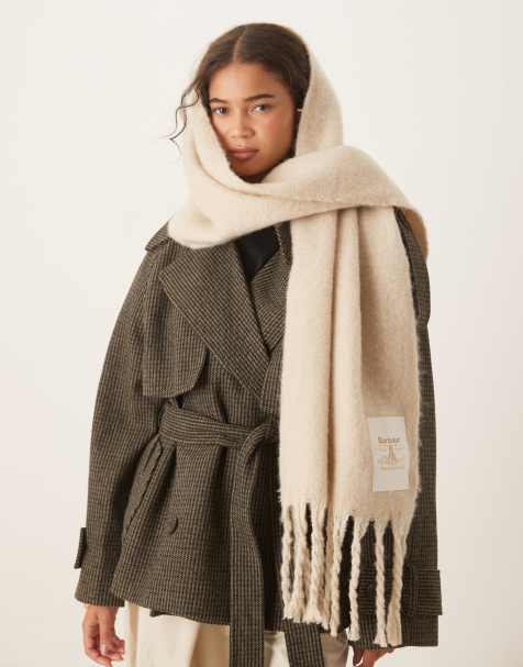 Barbour Ellison scarf in oatmeal  - view 1