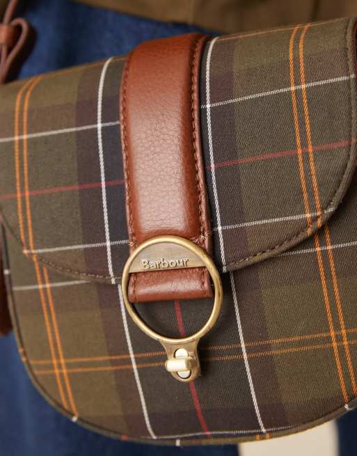 Barbour Elm tartan oversized crossbody bag in classic tartan , 3 of 4