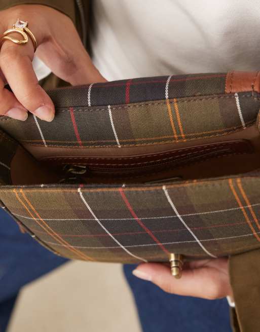 Barbour Elm tartan oversized crossbody bag in classic tartan , 4 of 4