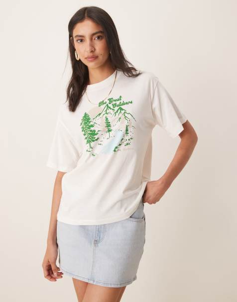 barbour emberly t-shirt in neutral - view 1