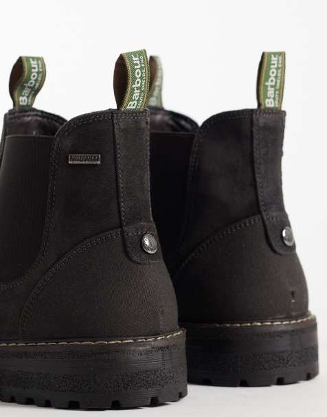 Barbour Embleton waterproof suede leather chelsea boots in brown - view 1