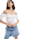 [Barbour] Barbour embroidered jersey top in white 14 white