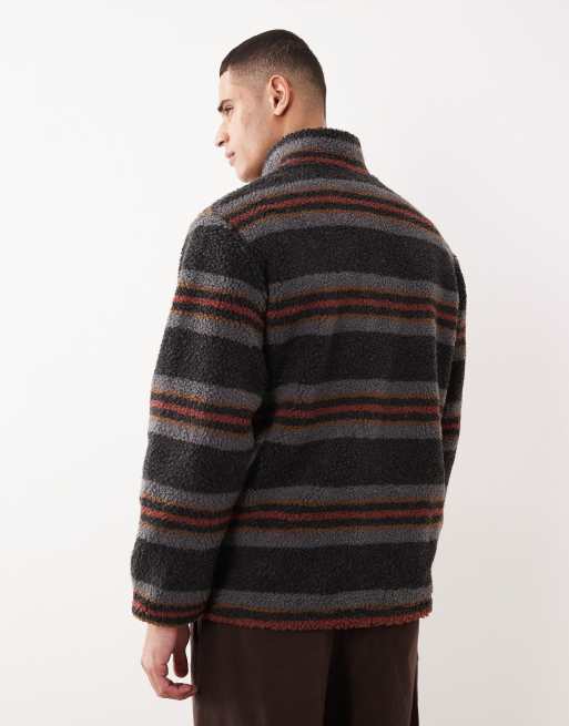 Barbour endmoor relaxed fit fleece in black mix, 3 of 5