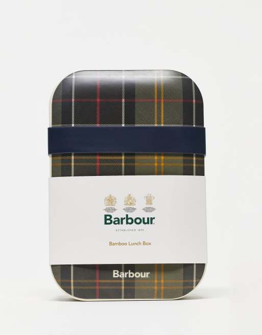 Barbour - Ensemble lunch box et couverts en bambou à carreaux - Multicolore
