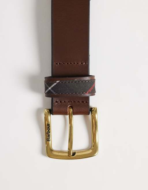 Barbour Esk leather belt in brown, 2 of 3