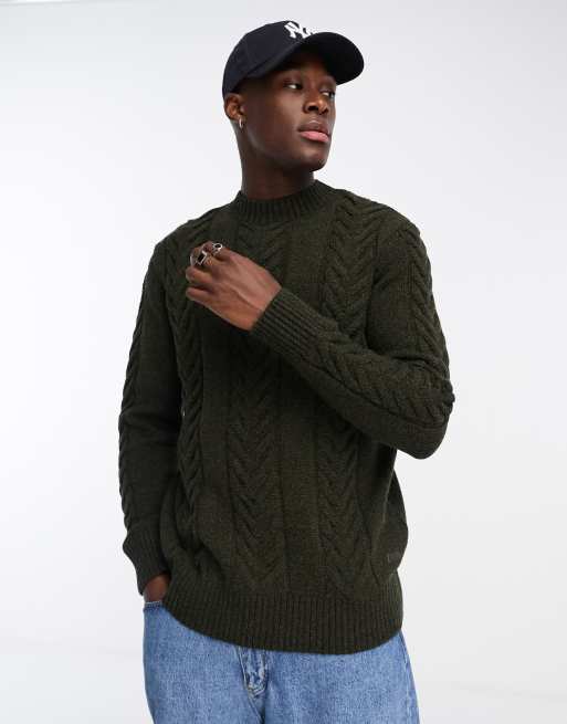 Barbour cable knit jumper clearance mens