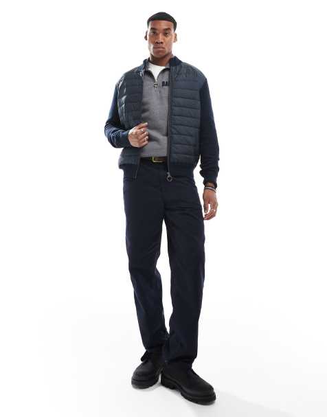 Barbour essential carn baffle zip through knitted jumper - view 1