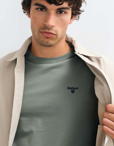 Barbour Essential Sports logo t-shirt in green - view 1