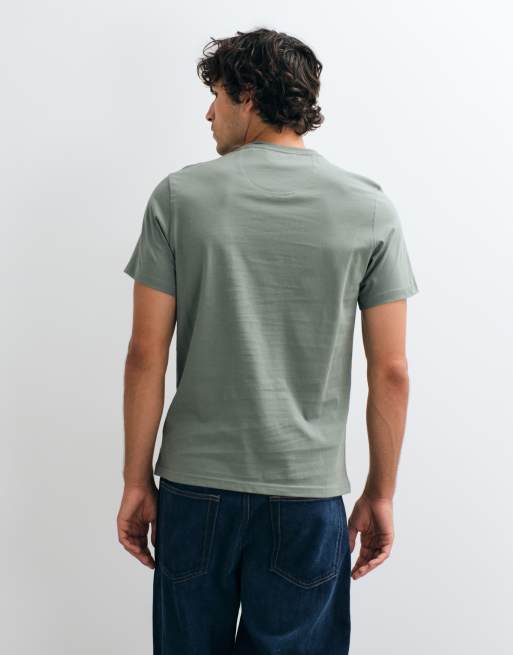 Barbour Essential Sports logo t-shirt in green, 4 of 5