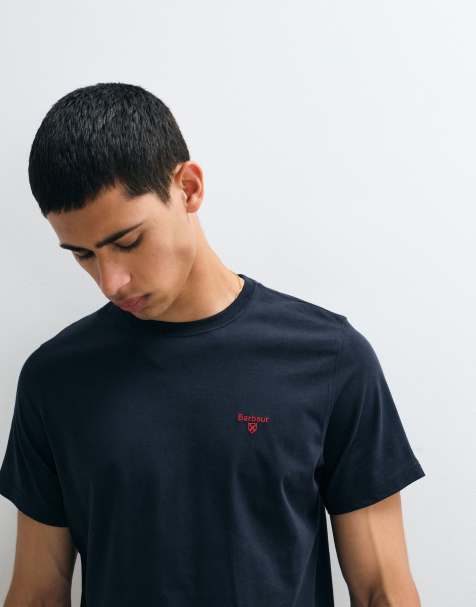 Barbour Essential Sports logo t-shirt in navy - view 1