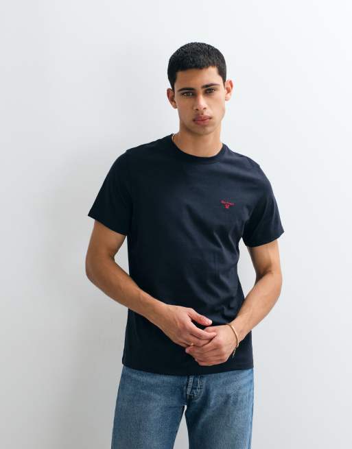 Barbour Essential Sports logo t-shirt in navy, 2 of 5