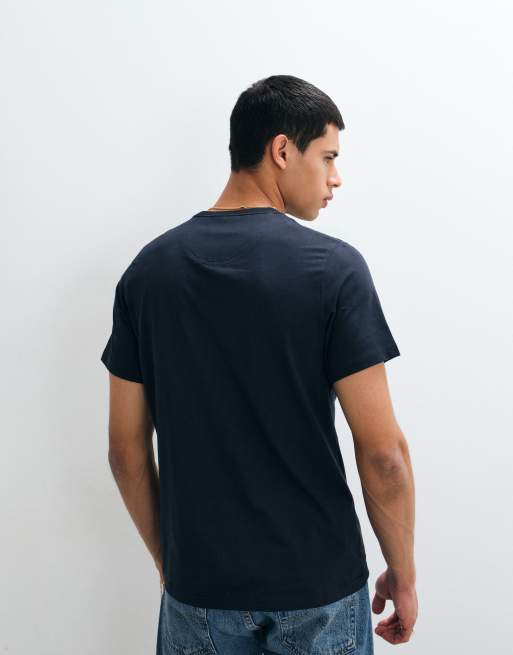 Barbour Essential Sports logo t-shirt in navy, 3 of 5