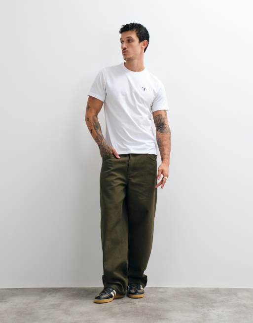 Barbour Essential Sports logo t-shirt in white, 3 of 5