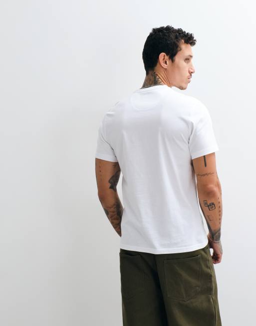 Barbour Essential Sports logo t-shirt in white, 5 of 5