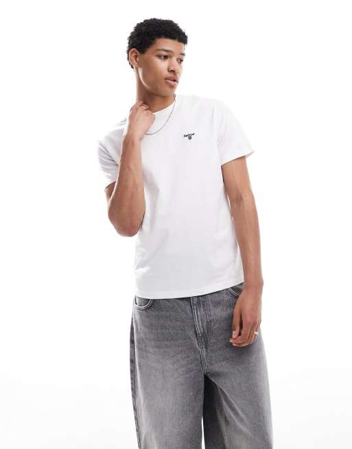 Barbour essential sports t-shirt in white 