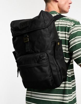 Barbour Essential wax backpack in black