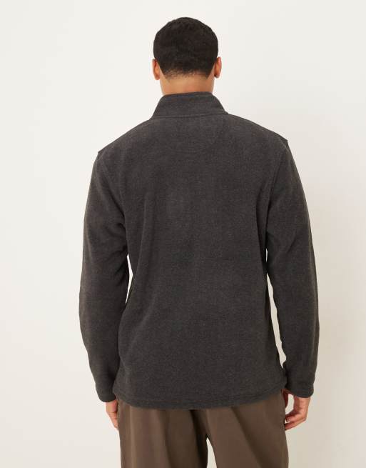Barbour Essentials half zip fleece in charcoal marl - CHARCOAL, 3 of 5