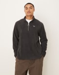 [Barbour] Barbour Essentials half-zip fleece jumper in charcoal marl-Grey Chest 40 Charcoal marl
