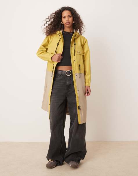 Barbour Evie showerproof rain coat in beige - view 1