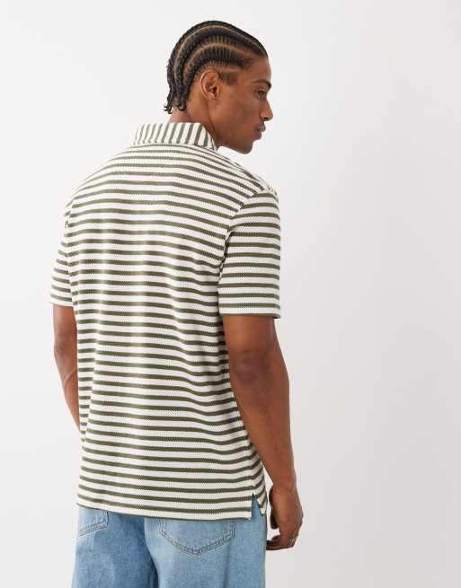 Barbour Farlam short sleeve striped polo shirt in multi stripe print, 3 of 5