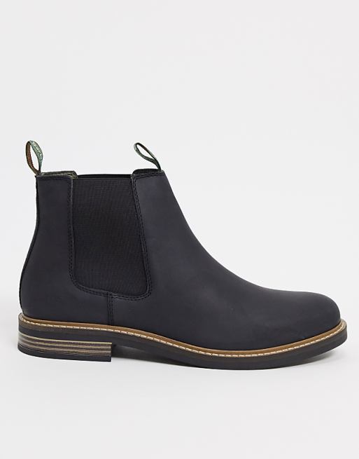 Barbour Farsley leather chelsea boots in black | ASOS